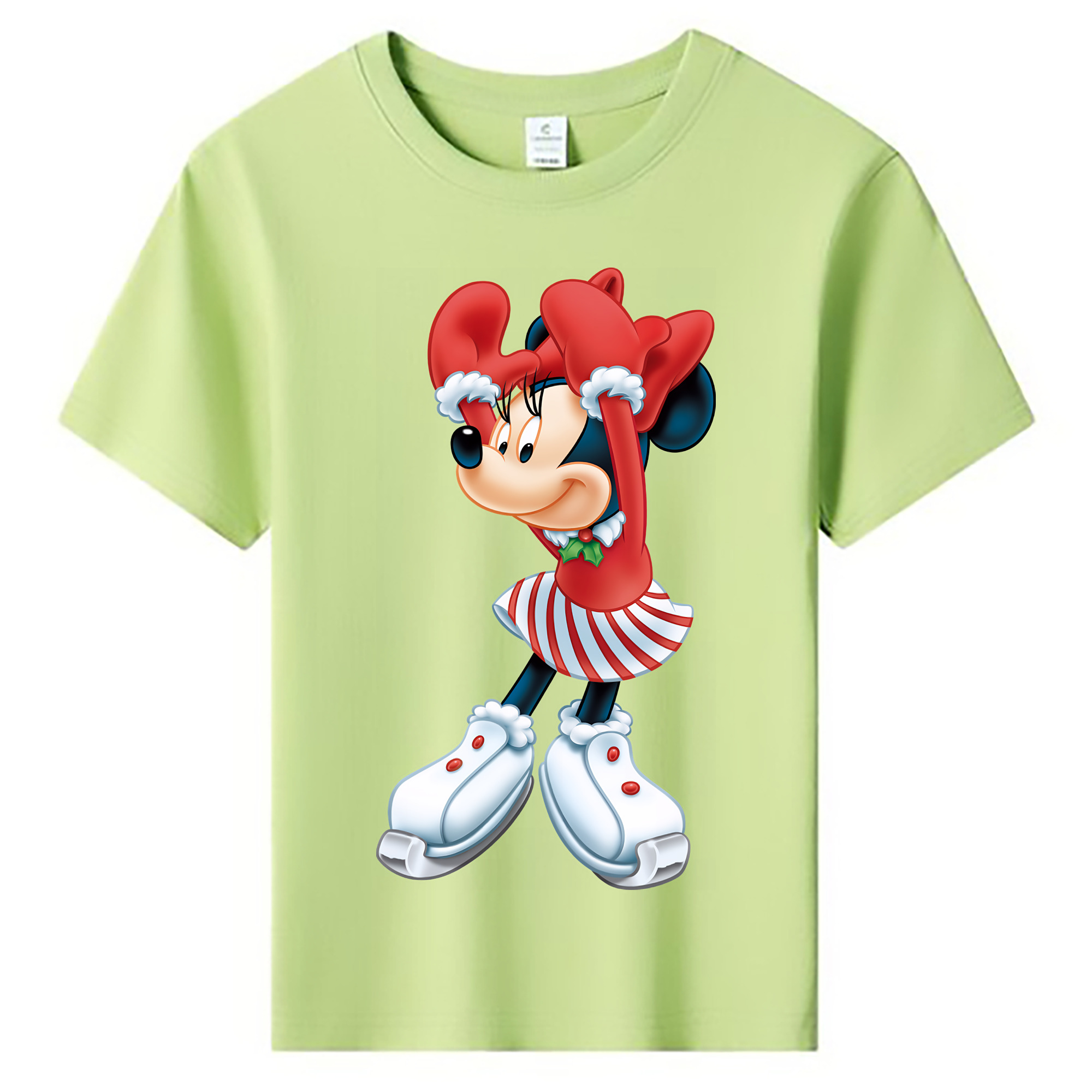 （画像用） ミッキーマウス Mickey Mouse 綿100％キッズTシャツ（フロントプリント）